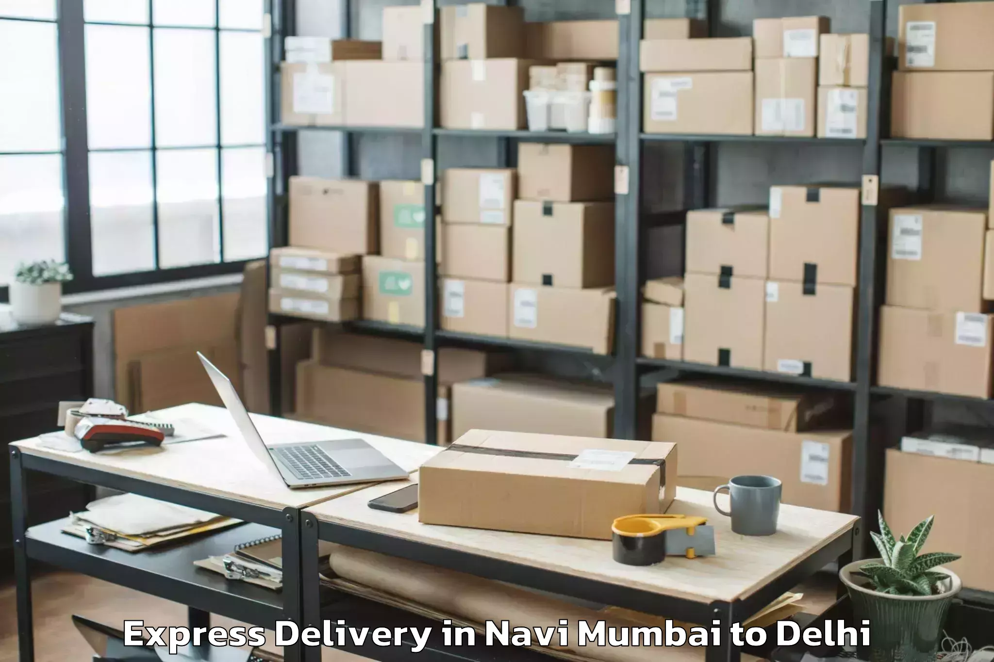 Top Navi Mumbai to Burari Express Delivery Available